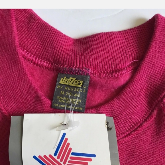 Vintage 80s jerzees By Russell cat sweater size Medium - Picture 4 of 5